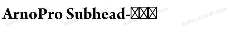 ArnoPro Subhead字体转换